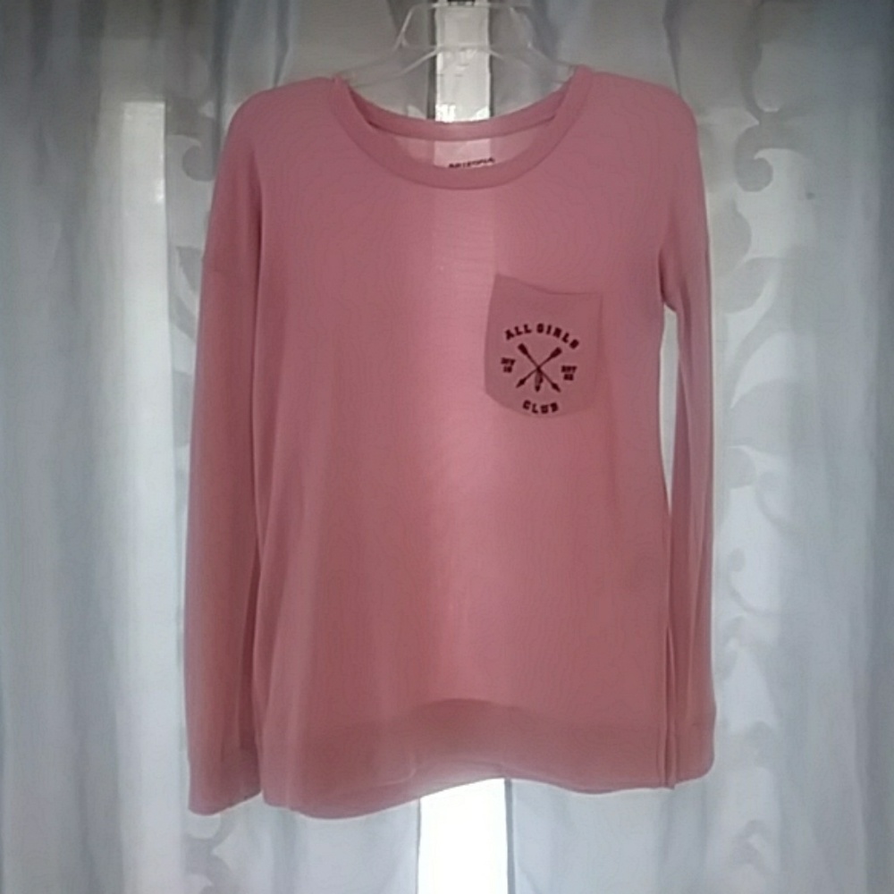 Soft long sleeve pink shirt